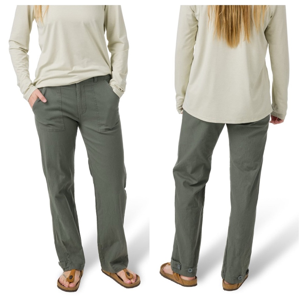 Flylow Portola Pant Stretch Cotton Canvas Wrinkle Free Bottoms Mid-Rise Straight